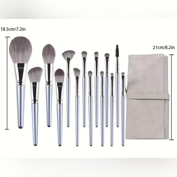 14 Piece Brush Set With Case - Picture 3 of 4